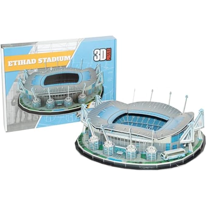 3D STADIUM PUZZLE MANCHESTER ETIHAD STADIUM GRAND UNIQUE & COLLECTIBLE MODEL ASSEMBLY BUILDING KIT FOR KIDS & ADULTS 119PCS - Image 1